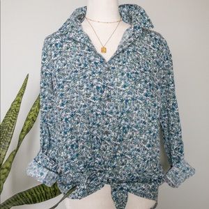 Floral Blouse with back tie straps